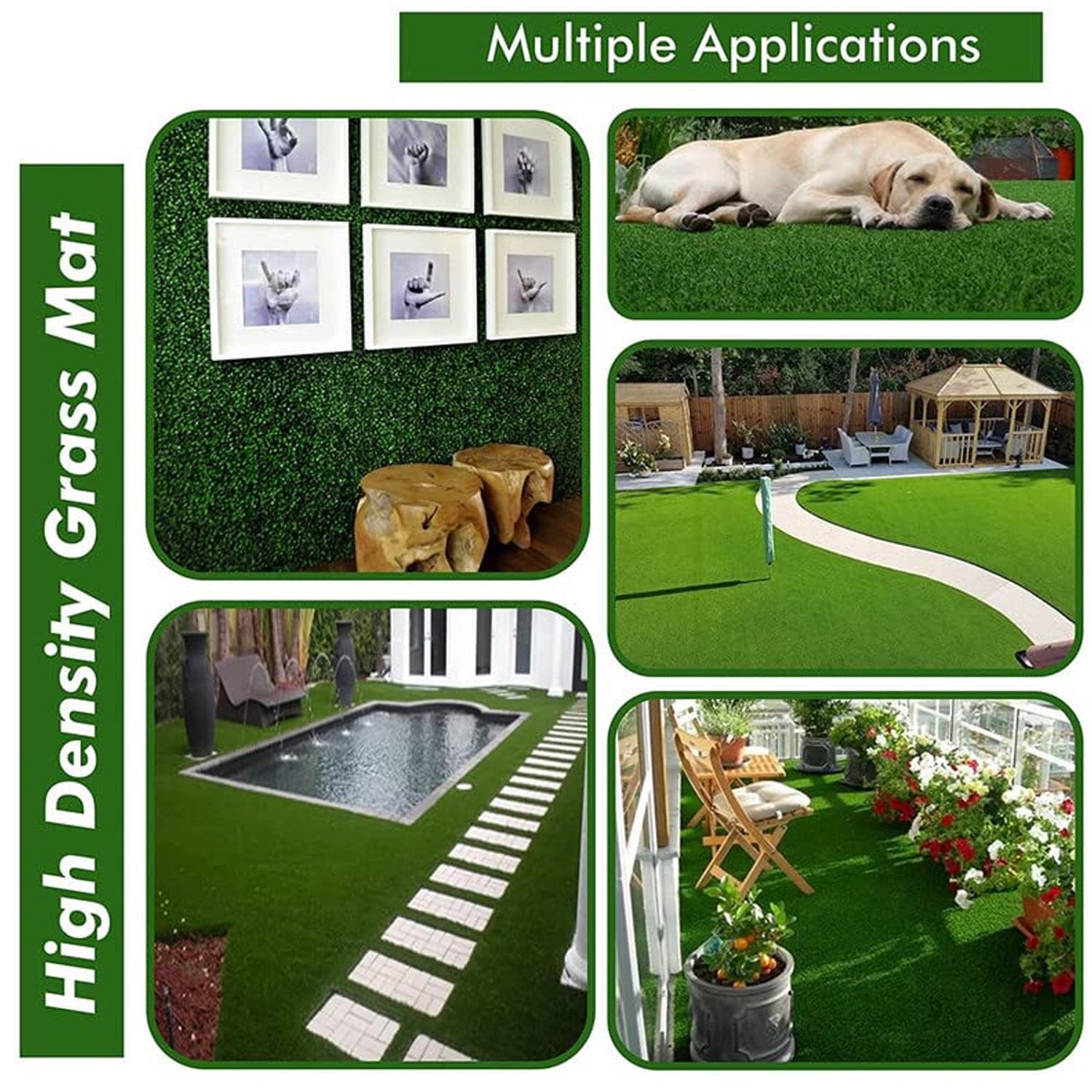 Artificial Grass Mat for Balcony or Doormat, 58x38cm - Image 5