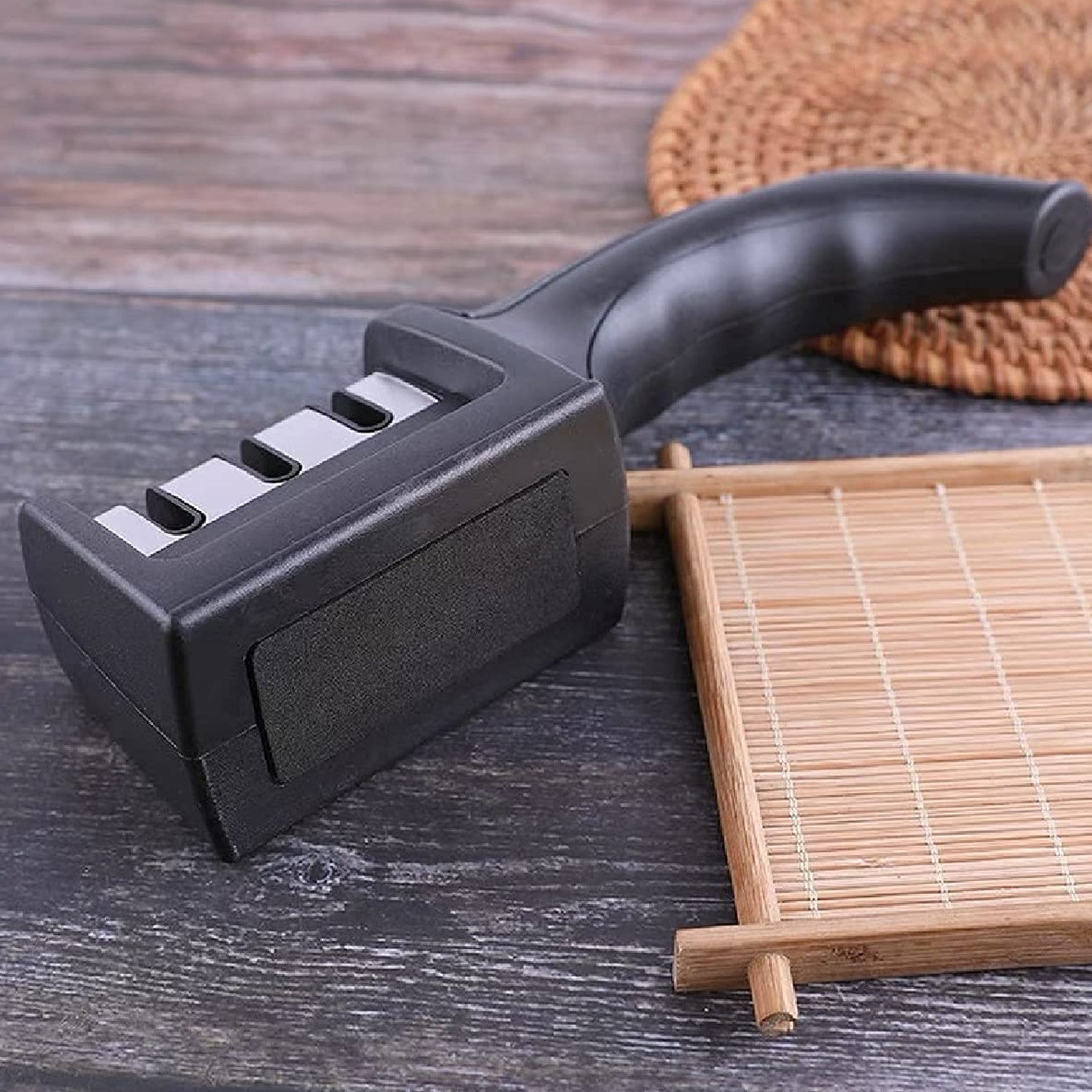 Manual Red & Black Knife Sharpener 3 Stage Sharpening Tool for Ceramic Knife and Steel Knives. - Image 11