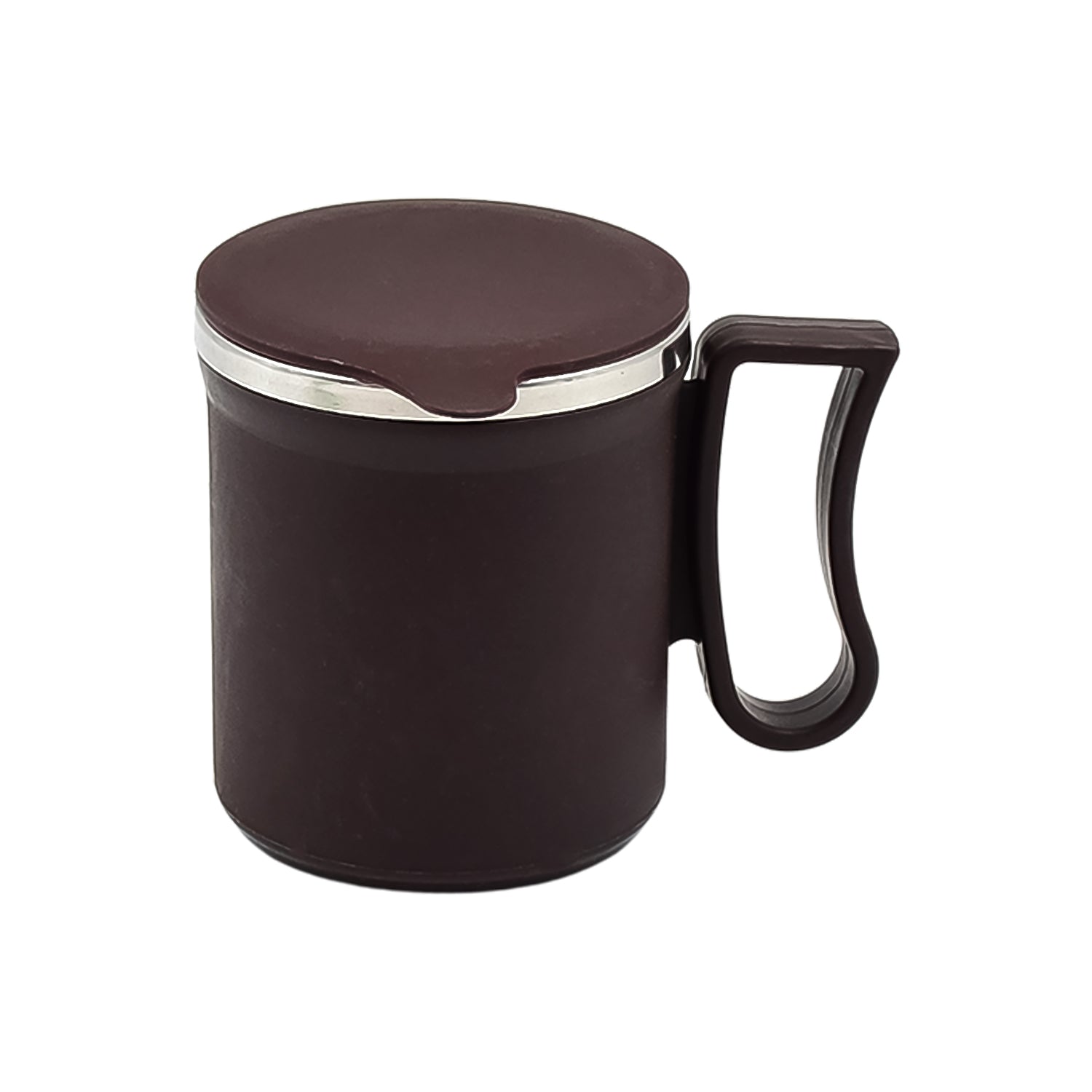 Coffee Mug with Lid and Handle-Plastic Covered Stainless Steel Mug (Random Color, Approx 200 ML) - Image 5