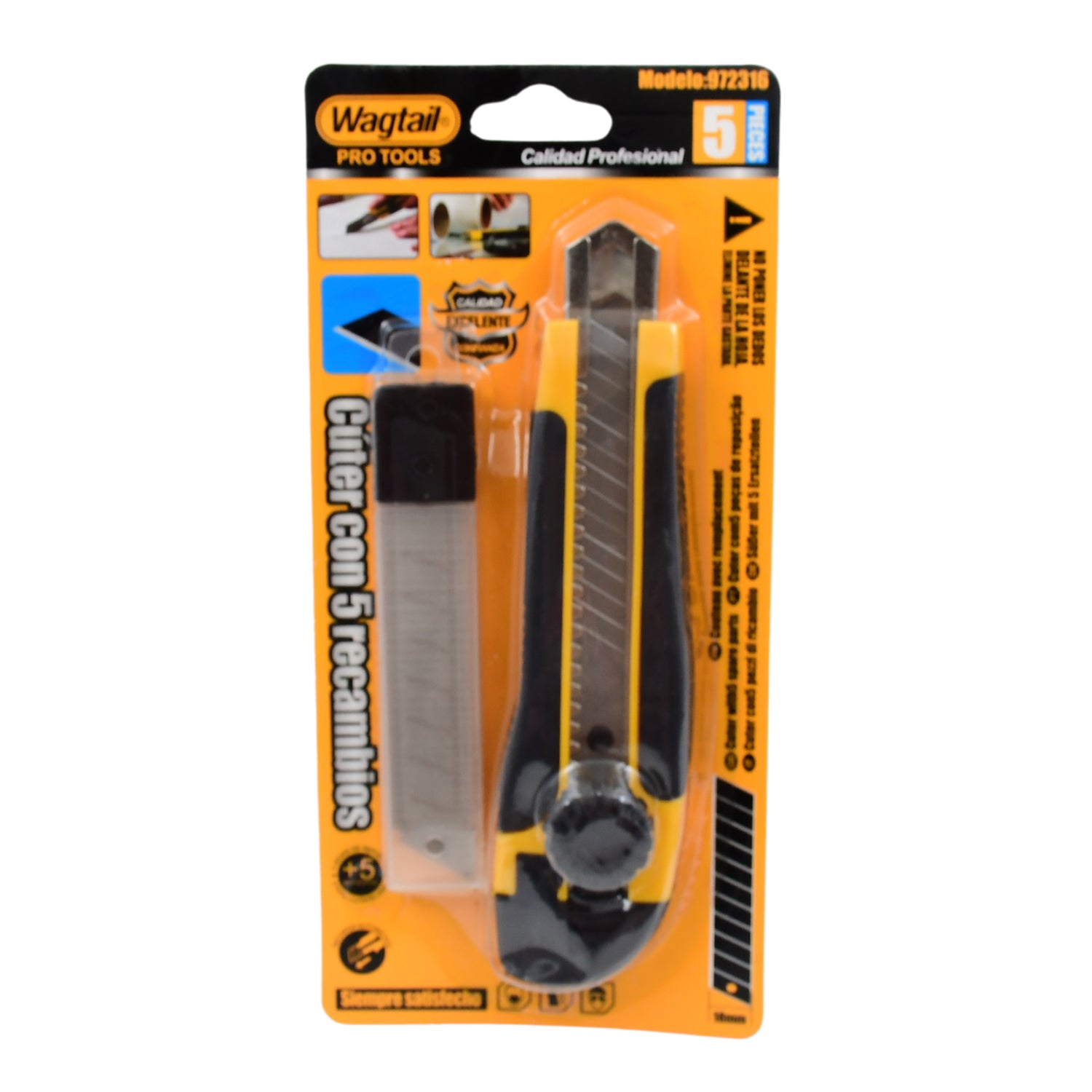 Cutter Knife Set with 4 Replacement Blades (1 Set) - Image 5