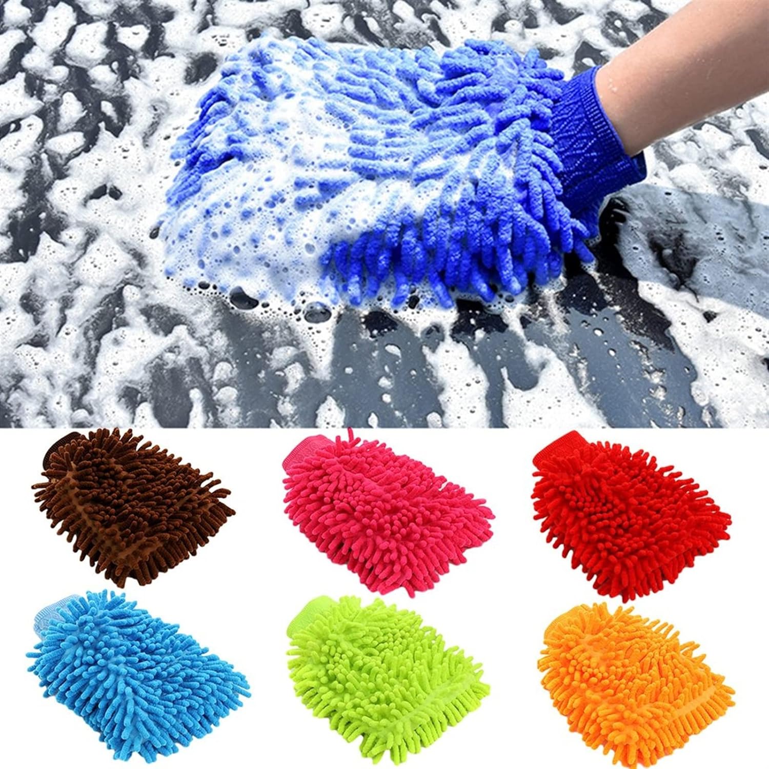 double sided microfiber hand glove duster (Mix Color) - Image 5