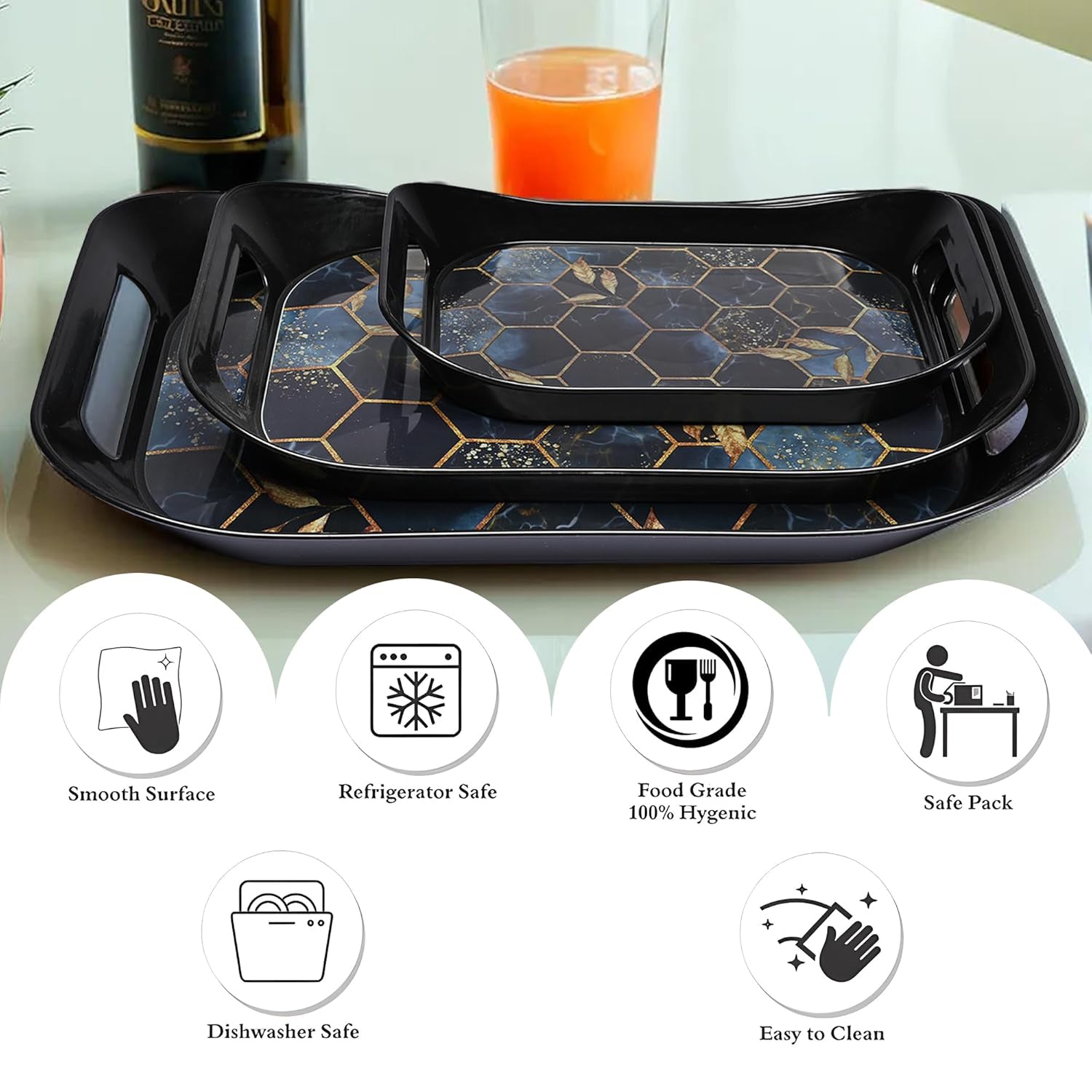 Premium Plastic Serving Tray (3 Pc) - Image 6