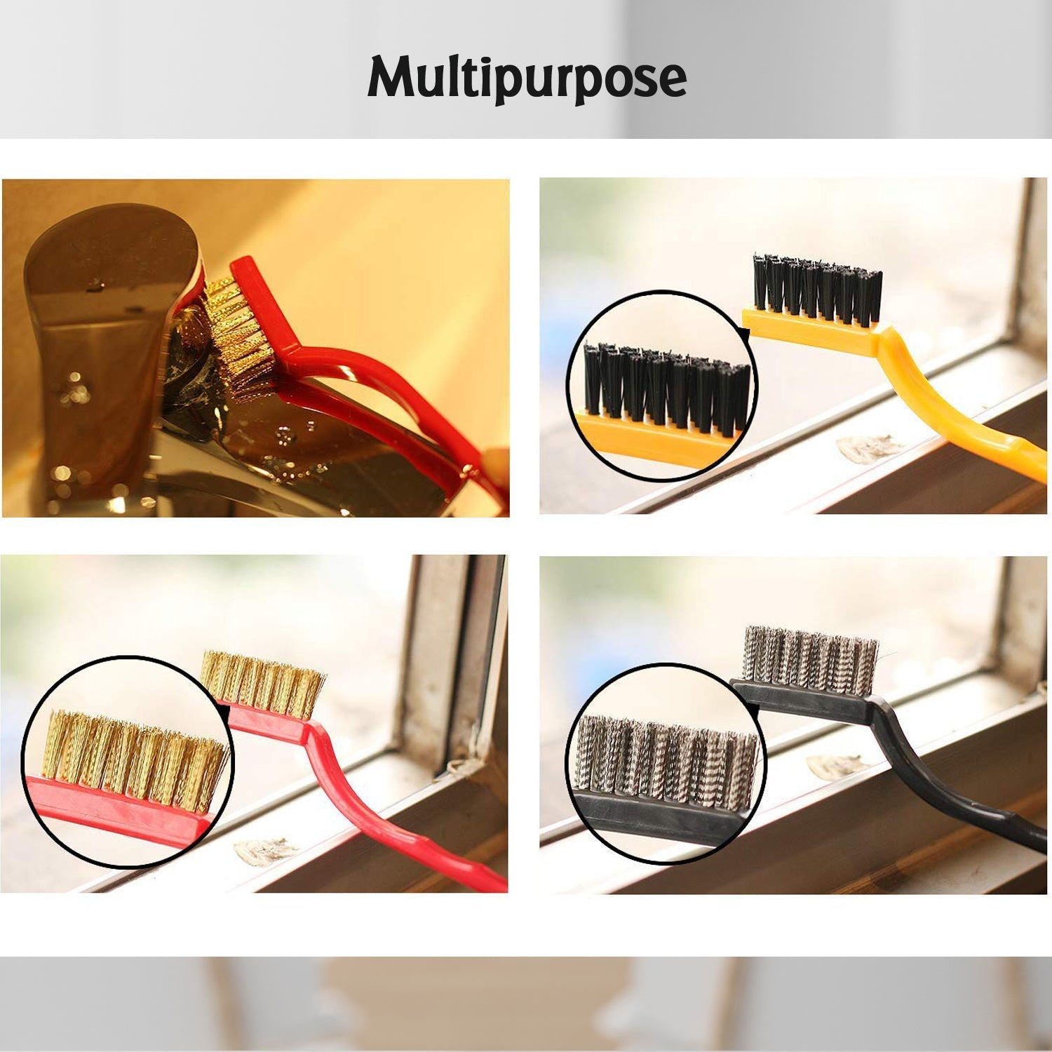 3-Piece Mini Wire Brush Set: Tackle Tough Cleaning Jobs (Multi-Material) - Image 12