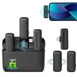 Wireless Microphones, Collar Mic for All Smart Phone / Type-C (1 Set)