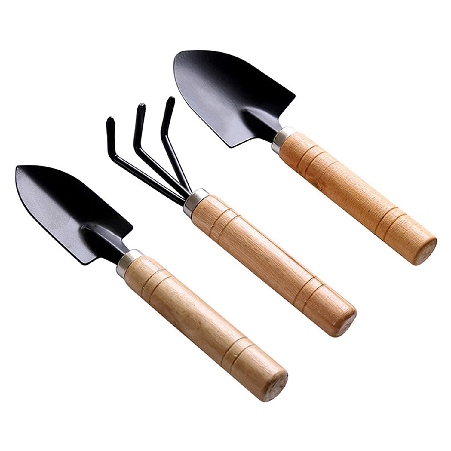 Garden Tool Kit Durable Hand Tools Set with Wooden Handle (3 Pc) - Image 5