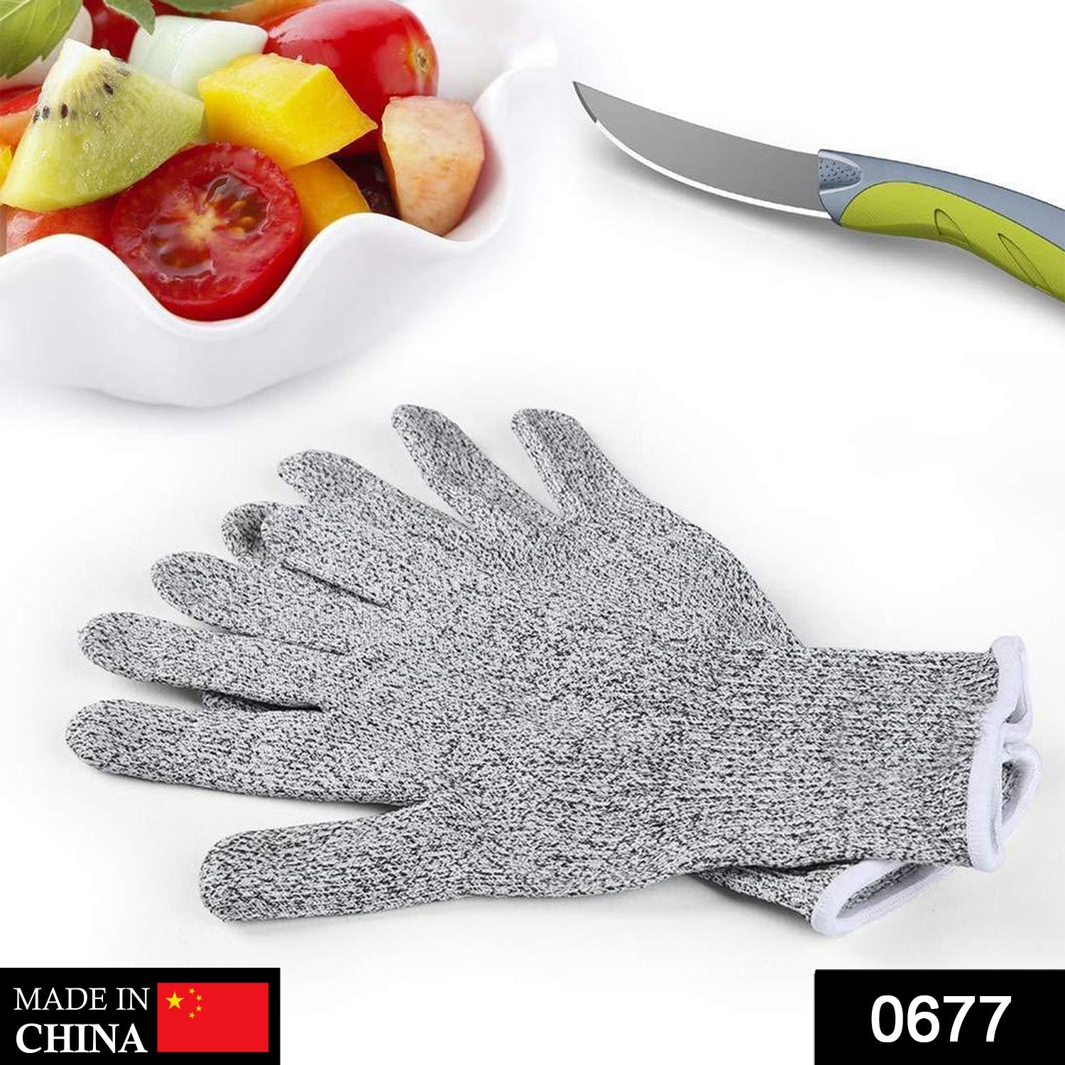 Anti Cutting Resistant Hand Safety Cut-Proof Protection Gloves (Multicolour) - Image 2