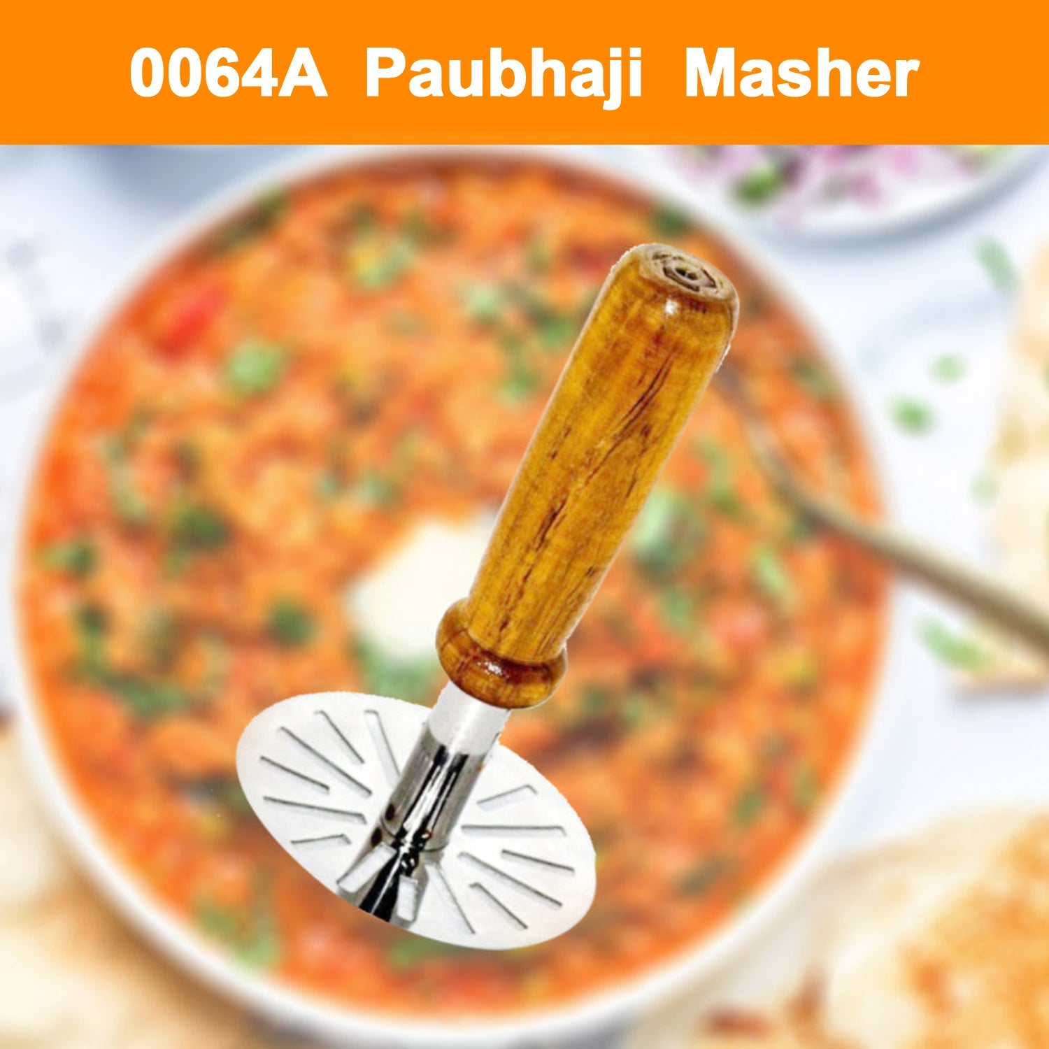 Paubhaji Masher used in all kinds of household and kitchen places for mashing and making paubhajis. - Image 7