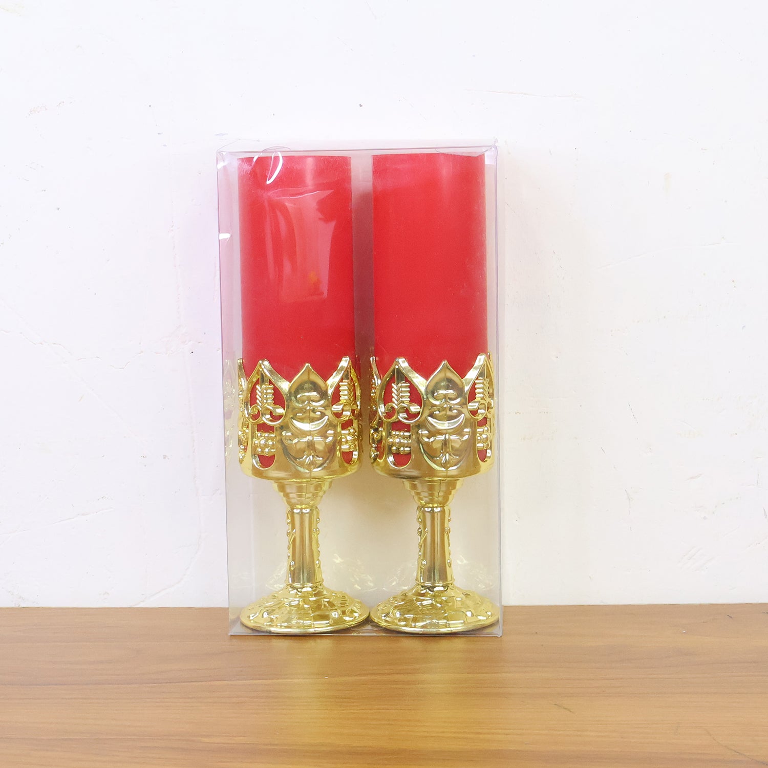 Decorative LED Candle Light Lamps with Golden Stand (2 Pc) - Image 7