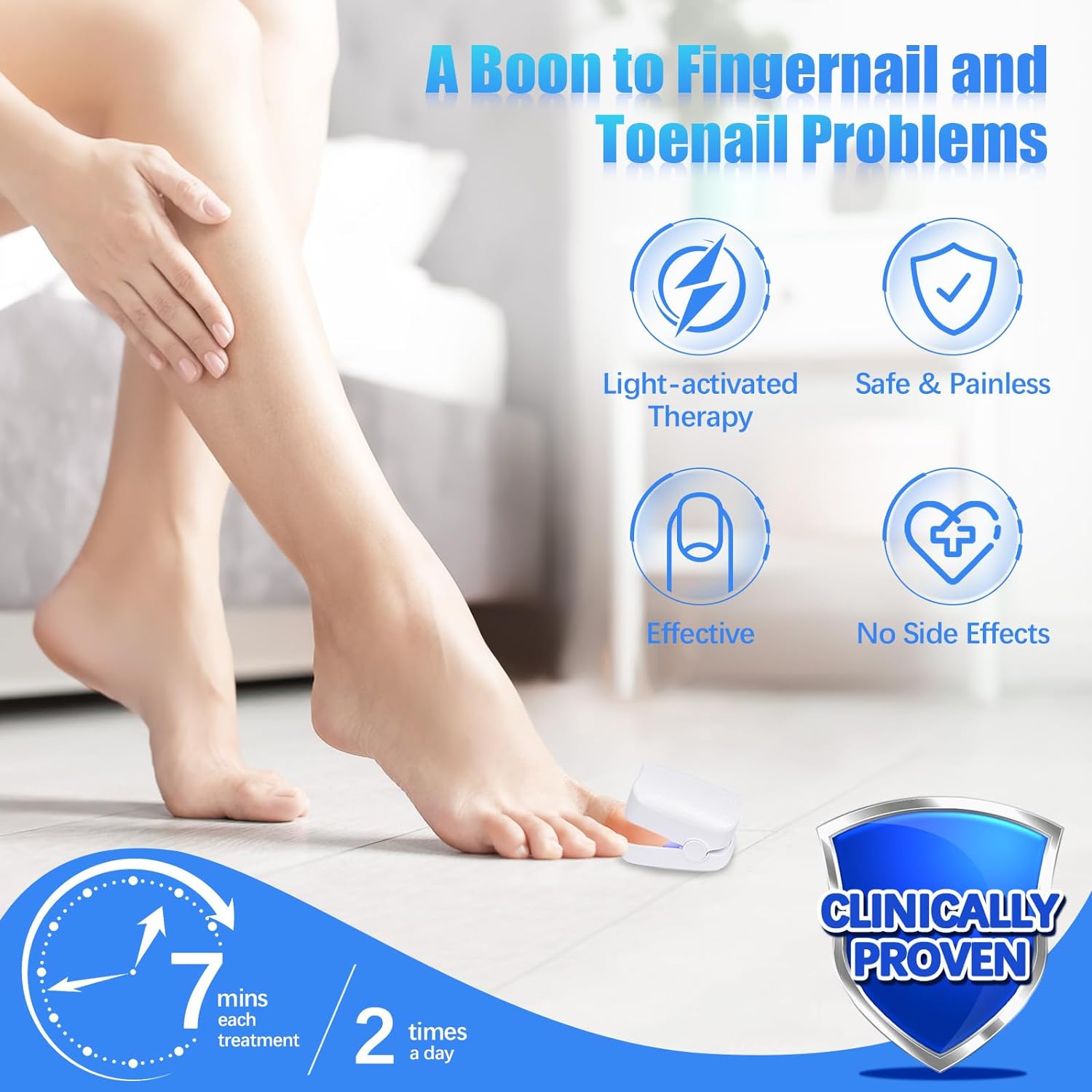 Rechargeable Nail Fungus Laser – Anti-Fungal Device for Toenails, Hands & Feet (Home Use) - Image 9