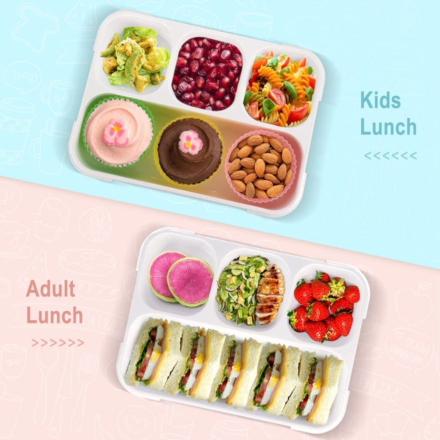 Leak-Proof Lunch Box with 4 Compartments for School & Office Use - Image 4
