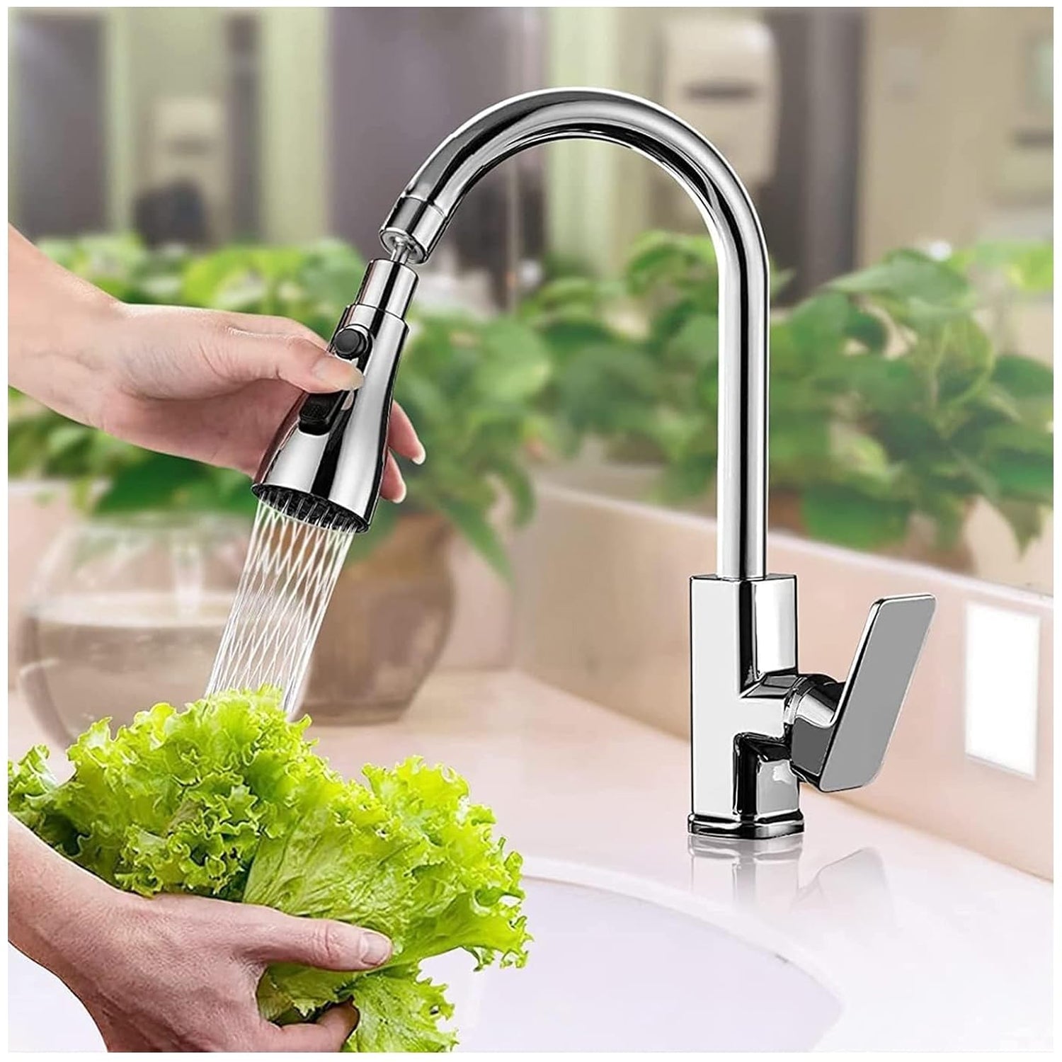 Kitchen Faucet 3-Function Pull Down Sink Sprayer (1 Pc) - Image 7