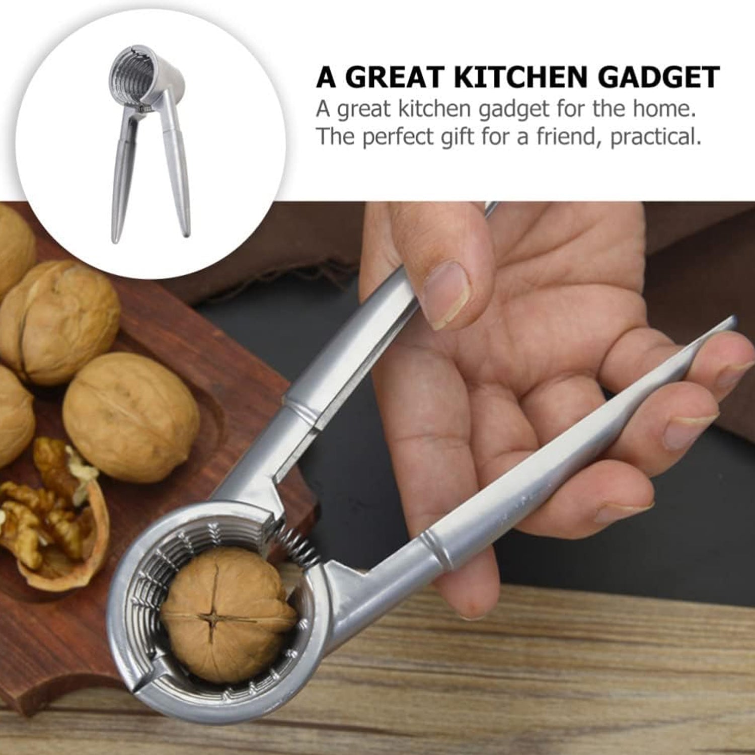 Luxury Stainless Walnut Cracker – Portable Nut Cutter & Bottle Opener for Nuts (Pecans, Almonds, Nuts) - Image 5