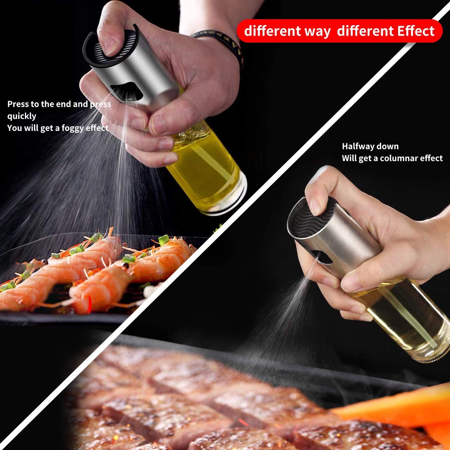 Oil Sprayer Dispenser Glass Bottle for Cooking & Multi-Use - Image 3