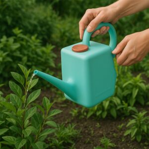 2 Litre Heavy-Duty Plastic Gardening Watering Can with Long Spout & Ergonomic Handle