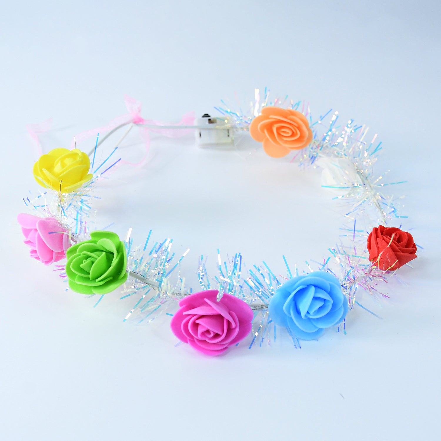 LED Flower Crown Headband – Multicolor Light-Up (1 Pc), Hair accessories - Image 4