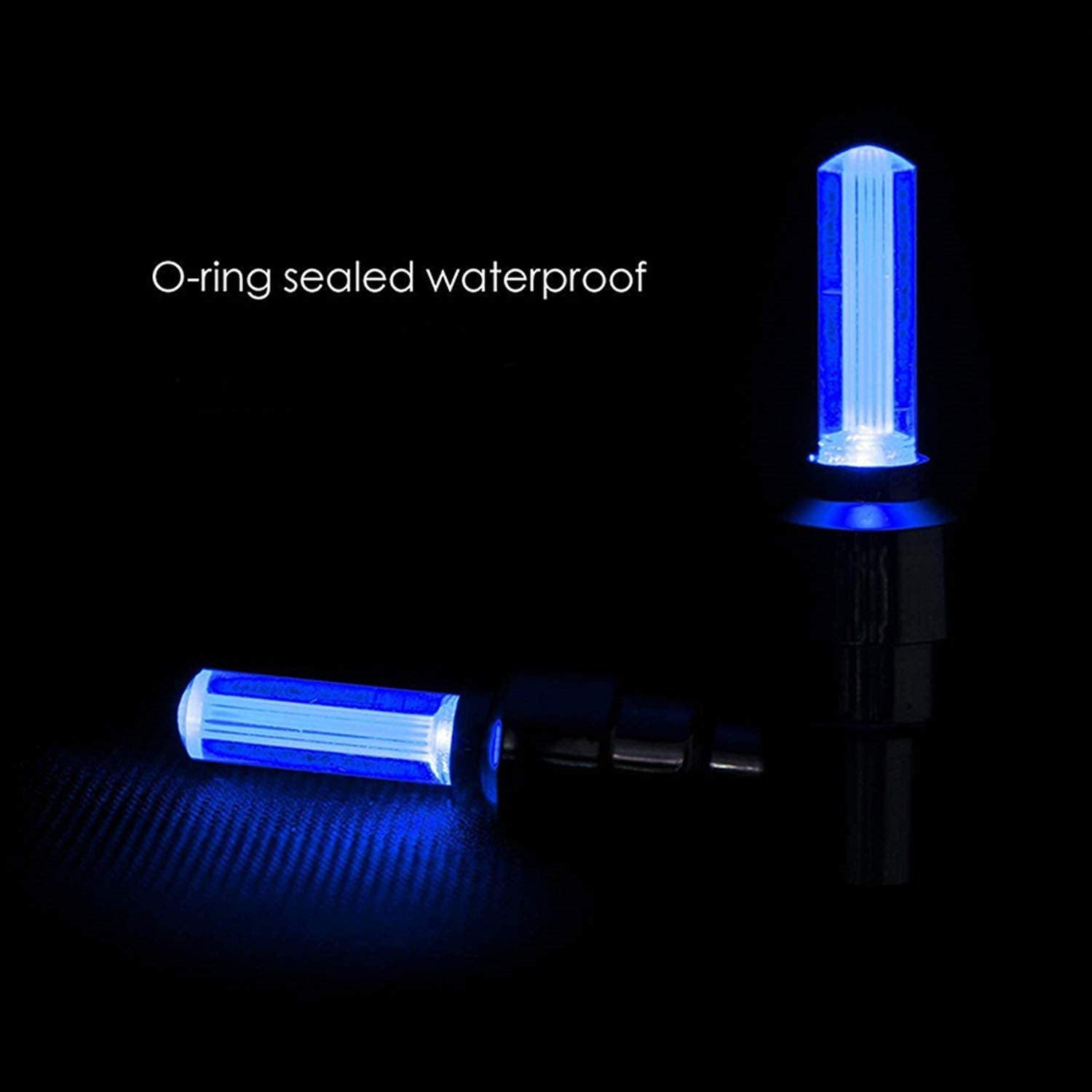 LED Flash Light lamp tyre Wheel Valve Sealing caps (2 Pc / Mix Color) - Image 7