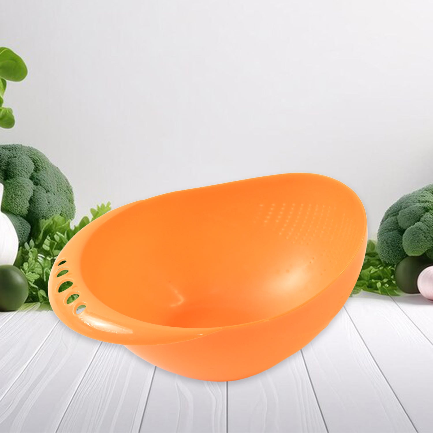 Virgin Rice Bowl Durable Plastic Strainer, Water Strainer | Vegetable & Fruits Washing Bowl - Image 7