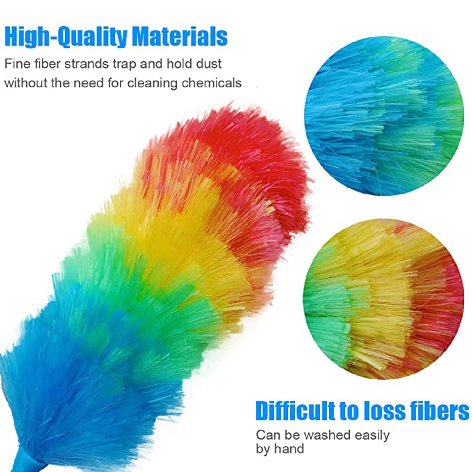 Colorful Feather Duster | Microfiber Duster for Cleaning | Dusting Stick | Dusting Brush - Image 8