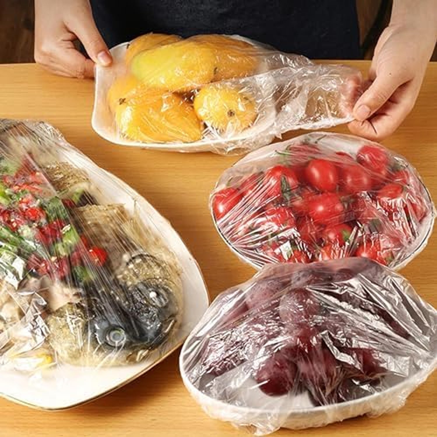 Disposable Elastic Food Storage Covers Bag (100 Pcs Set / Small) - Image 5