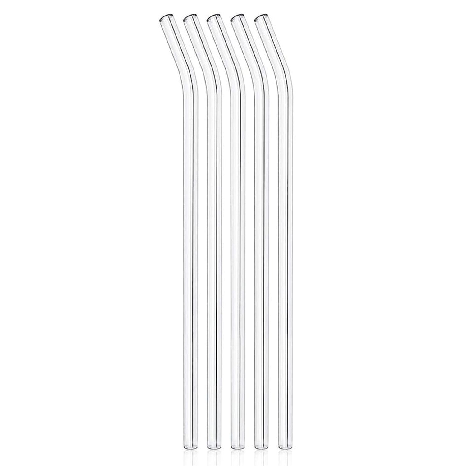 Reusable Glass Straws Clear Glass Drinking Straw 5Pc - Image 6