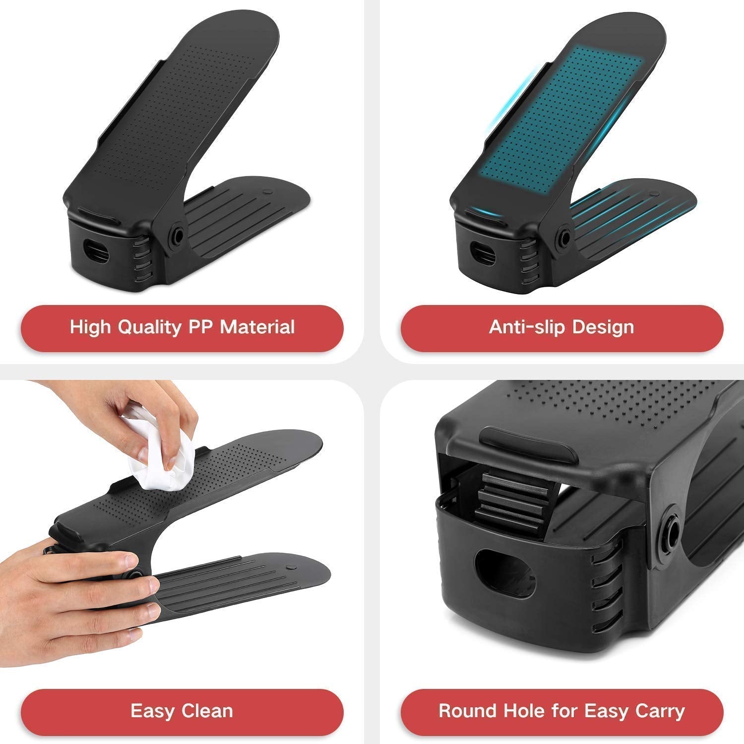 ADJUSTABLE FOLDING SHOE SLOTS ORGANIZER. - Image 4