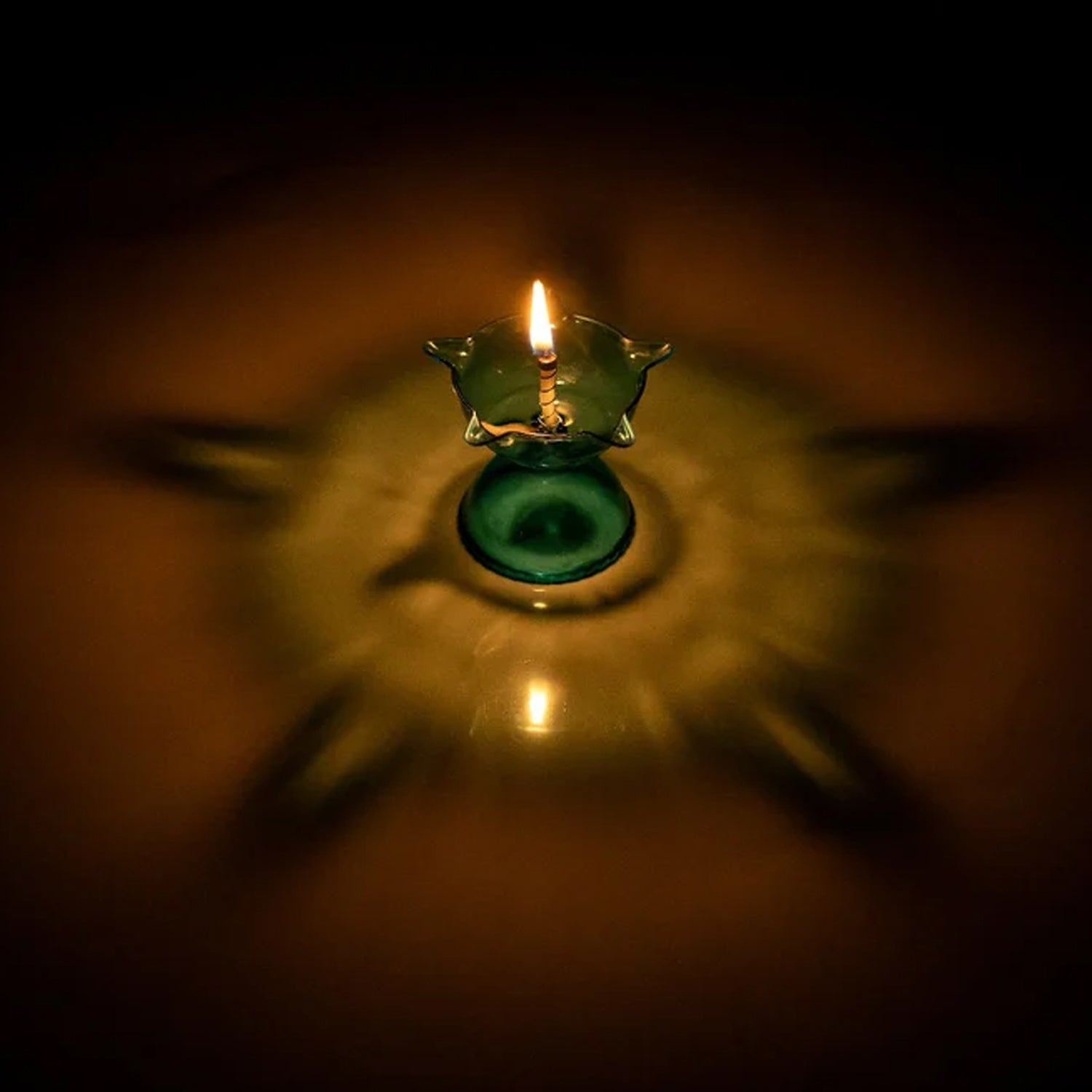 Colourful Reflection Diya Combo Plastic Candle Cup with Multi Shape, Diwali (4 Pcs Set) - Image 4