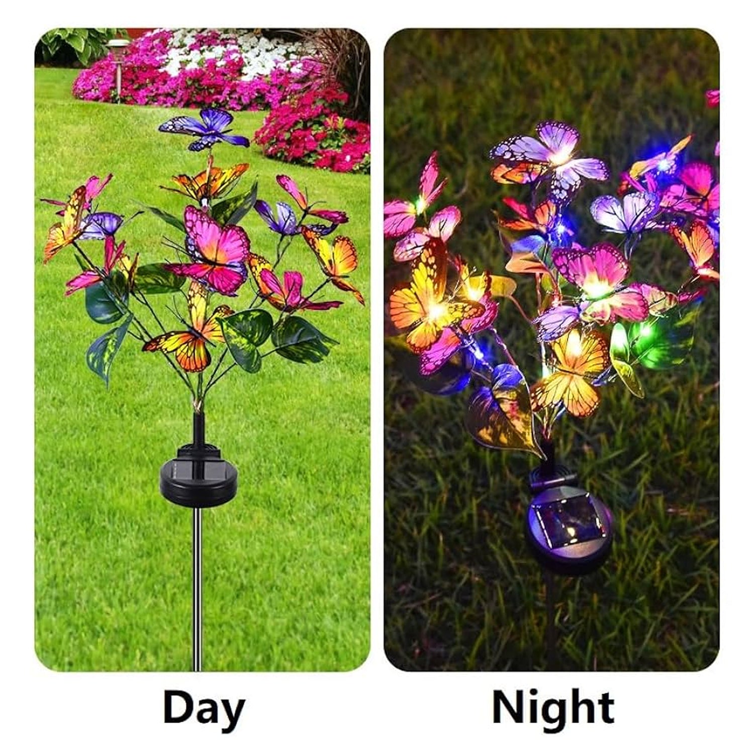 Solar-Powered LED Butterfly Garden Flower Light - Image 6
