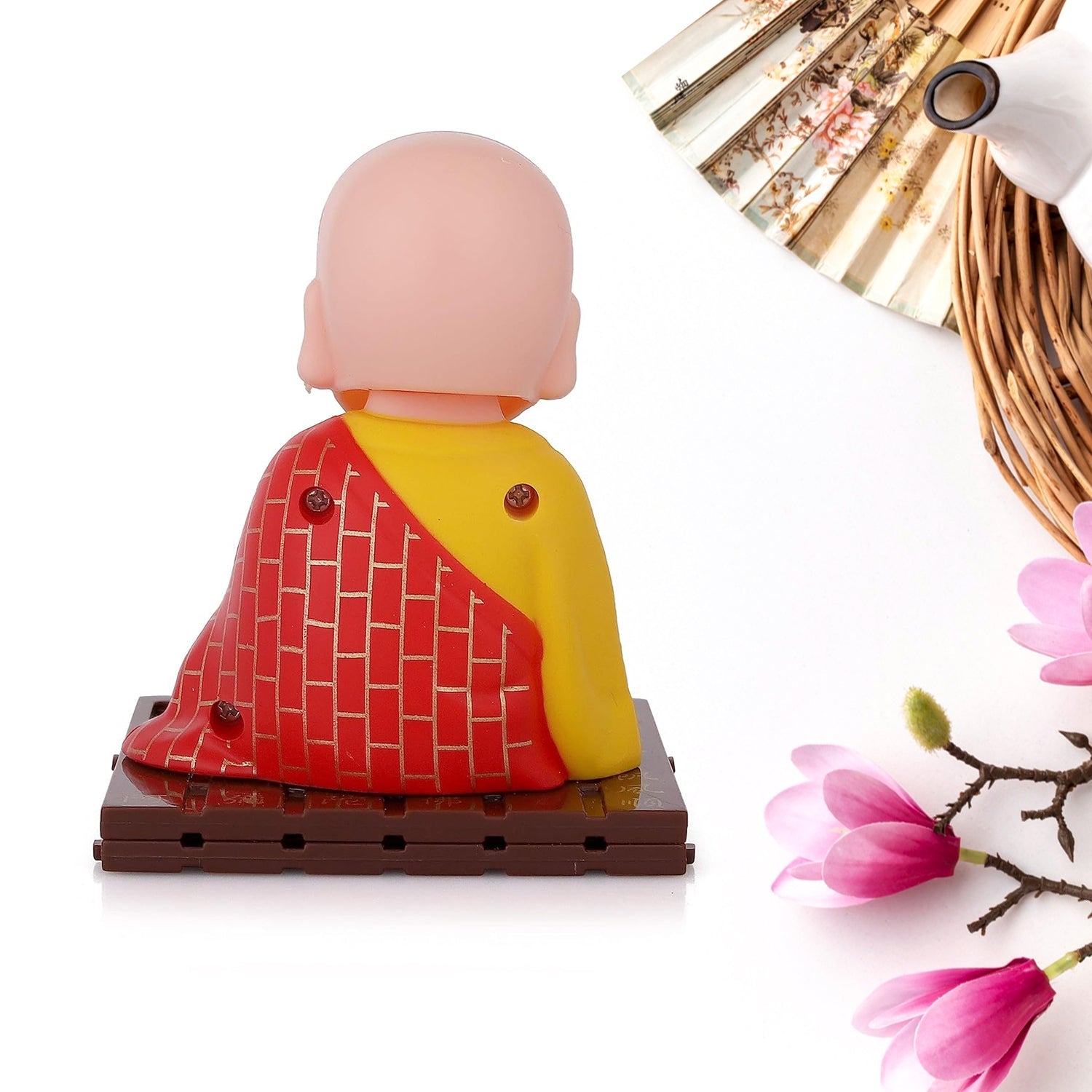 Solar Powered Sitting Buddha Statue, Moving Head and Hand (1 Pc / Medium) - Image 6