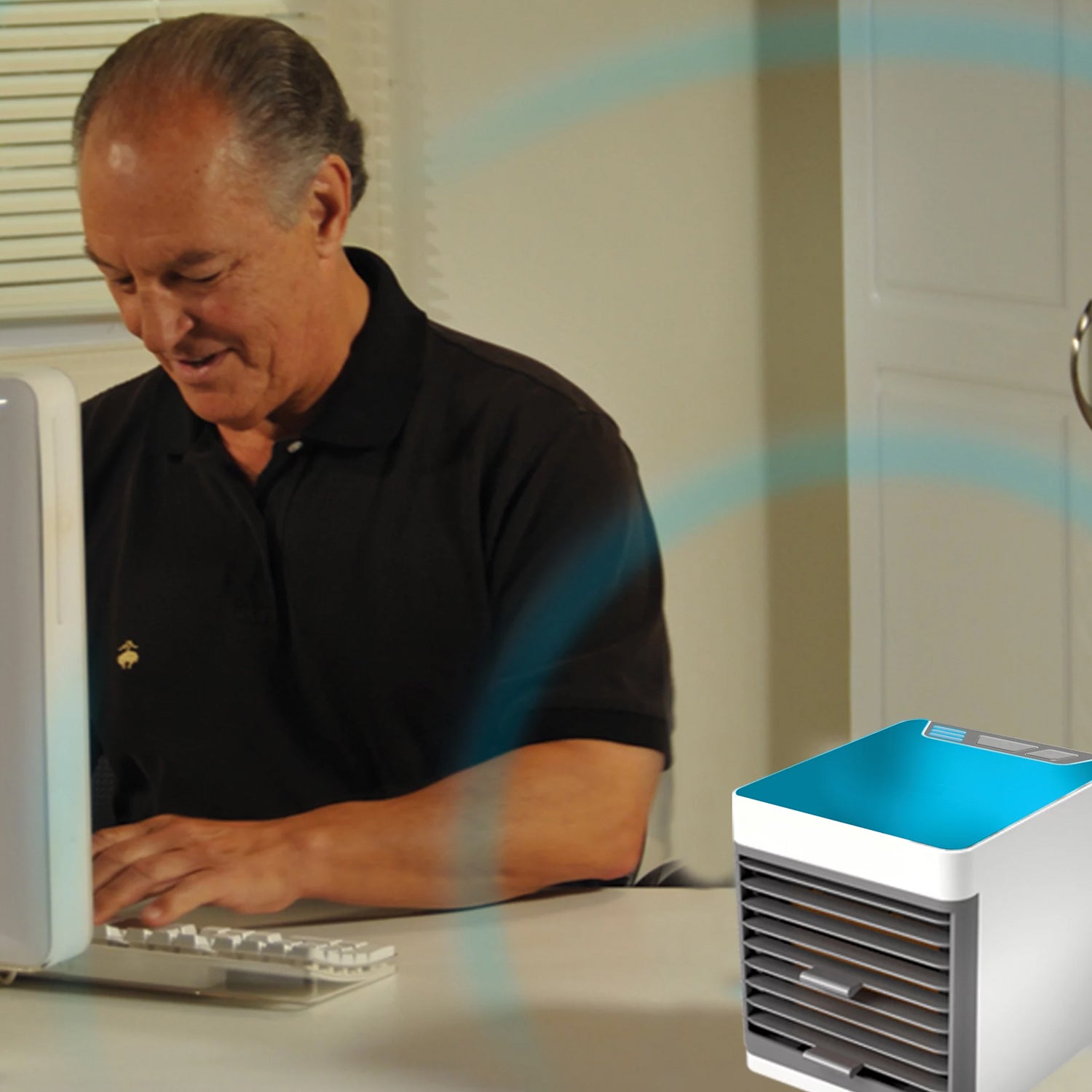 Mini Portable Air Cooler with LED Light & Water Fill