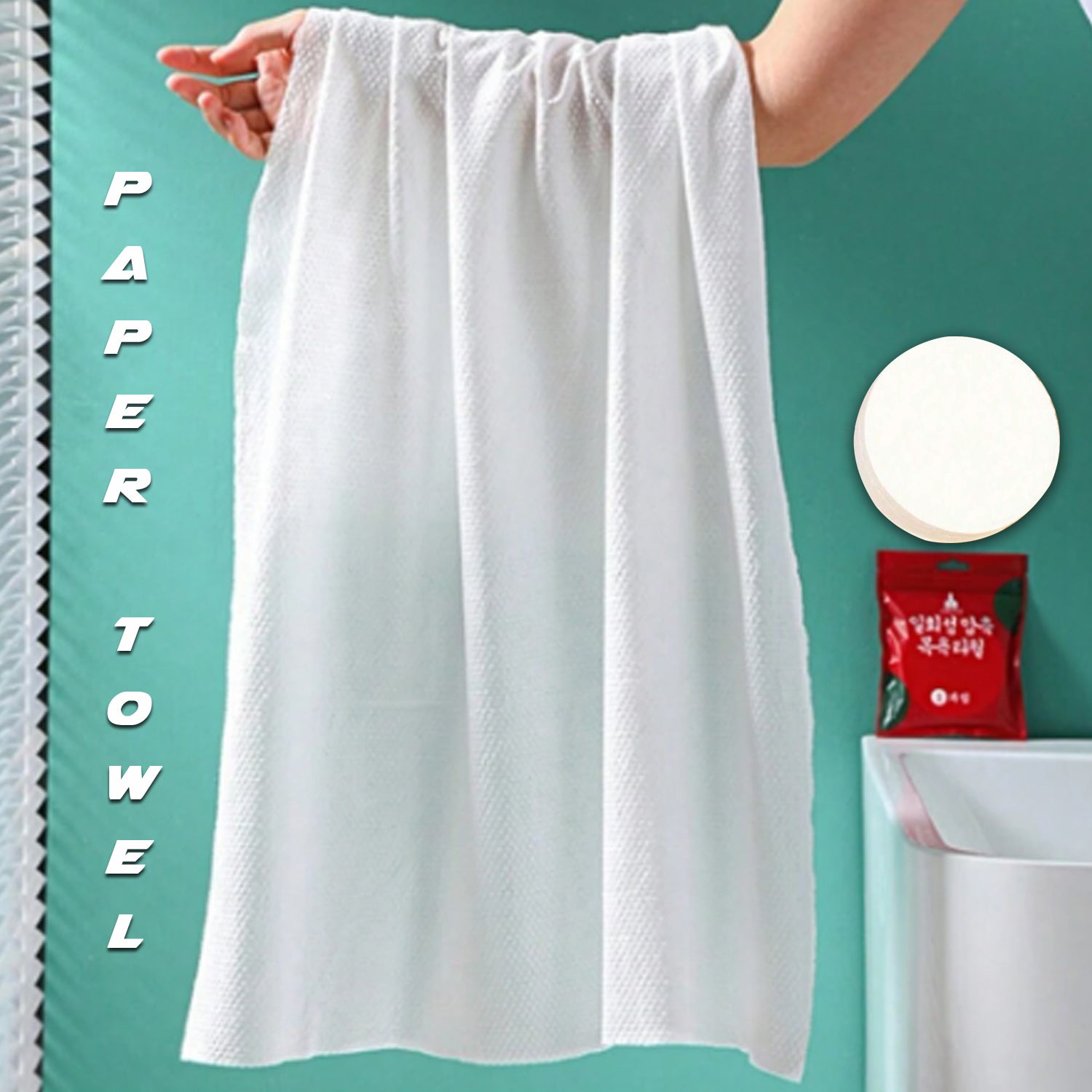 Compressed Towels Portable Disposable Compressed Cotton Coin Tissue Towel for Travel, Camping, Hiking, Sport, Beauty Salon, Home Hand Wipes (30x25 Cm) - Image 3