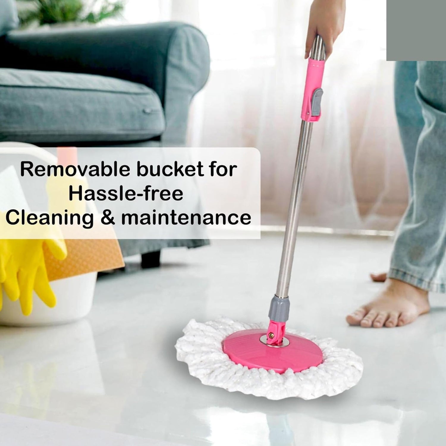 Premium 360° Spin Cleaning Mop Set - Image 9