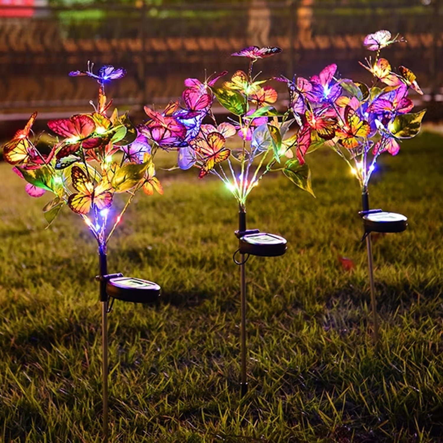 Solar-Powered LED Butterfly Garden Flower Light - Image 7