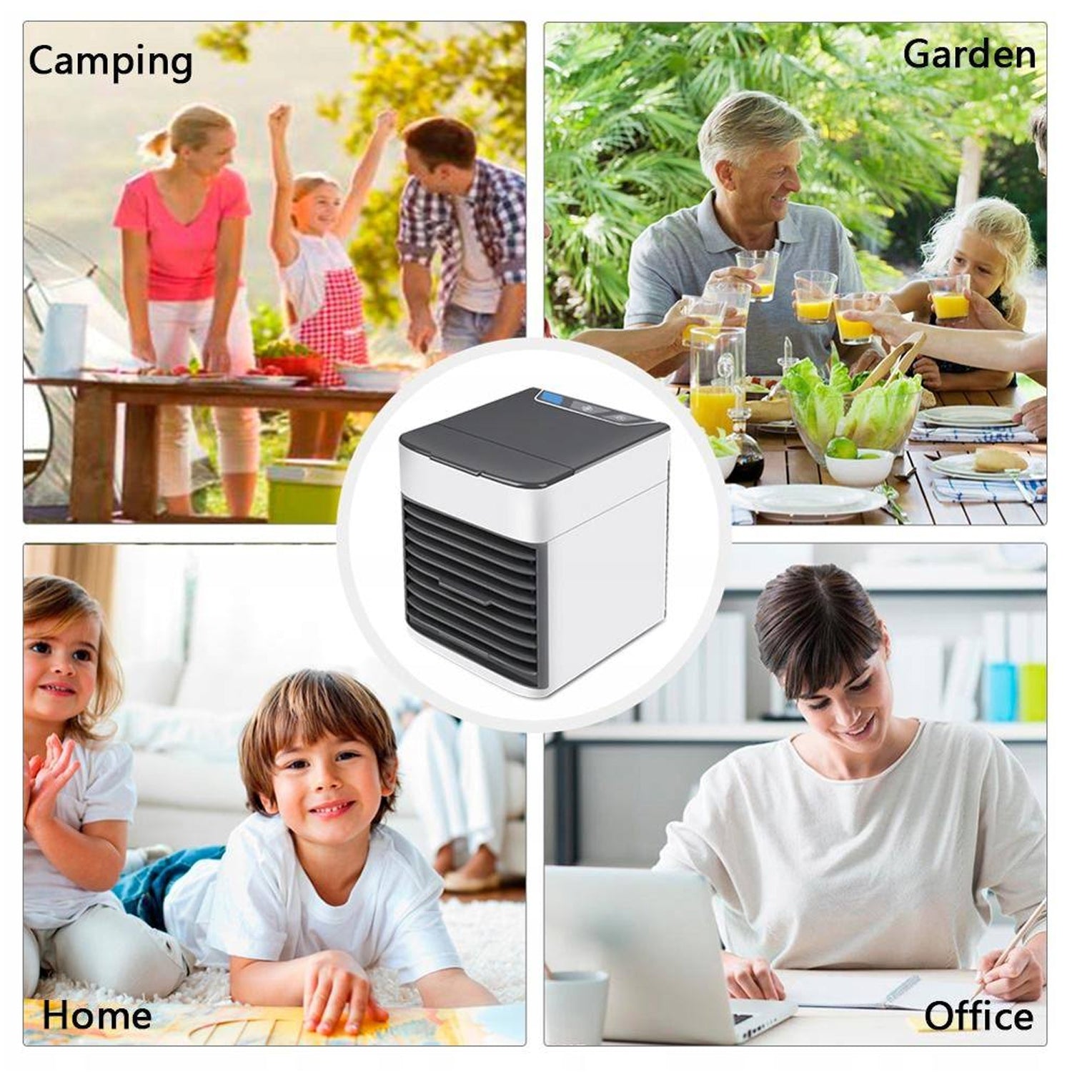 Mini Portable Air Cooler with LED Light & Water Fill - Image 8
