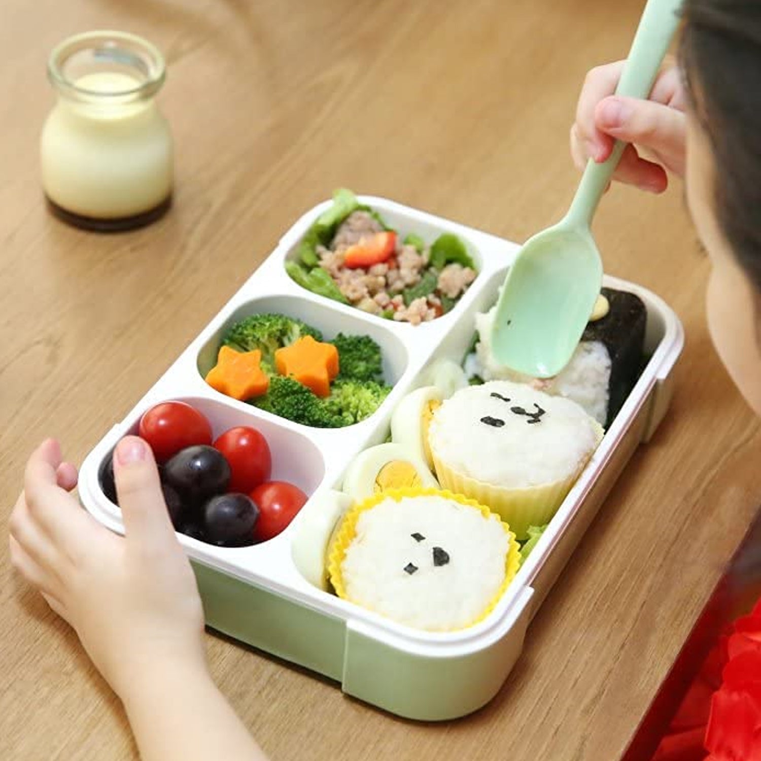 Leak-Proof Lunch Box with 4 Compartments for School & Office Use - Image 3