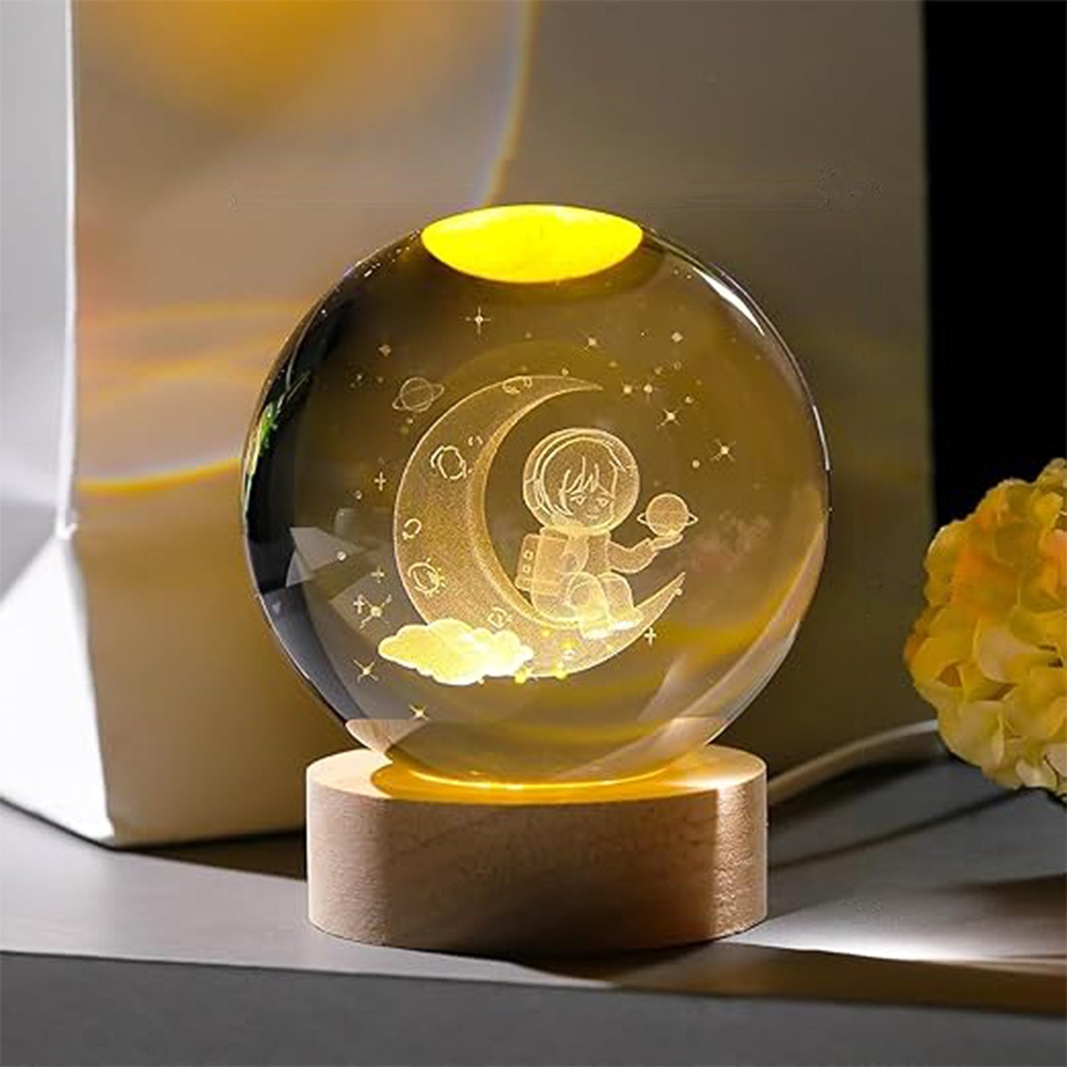 3D Crystal Ball lamps With Base (1 Pc / Mix Design) - Image 12