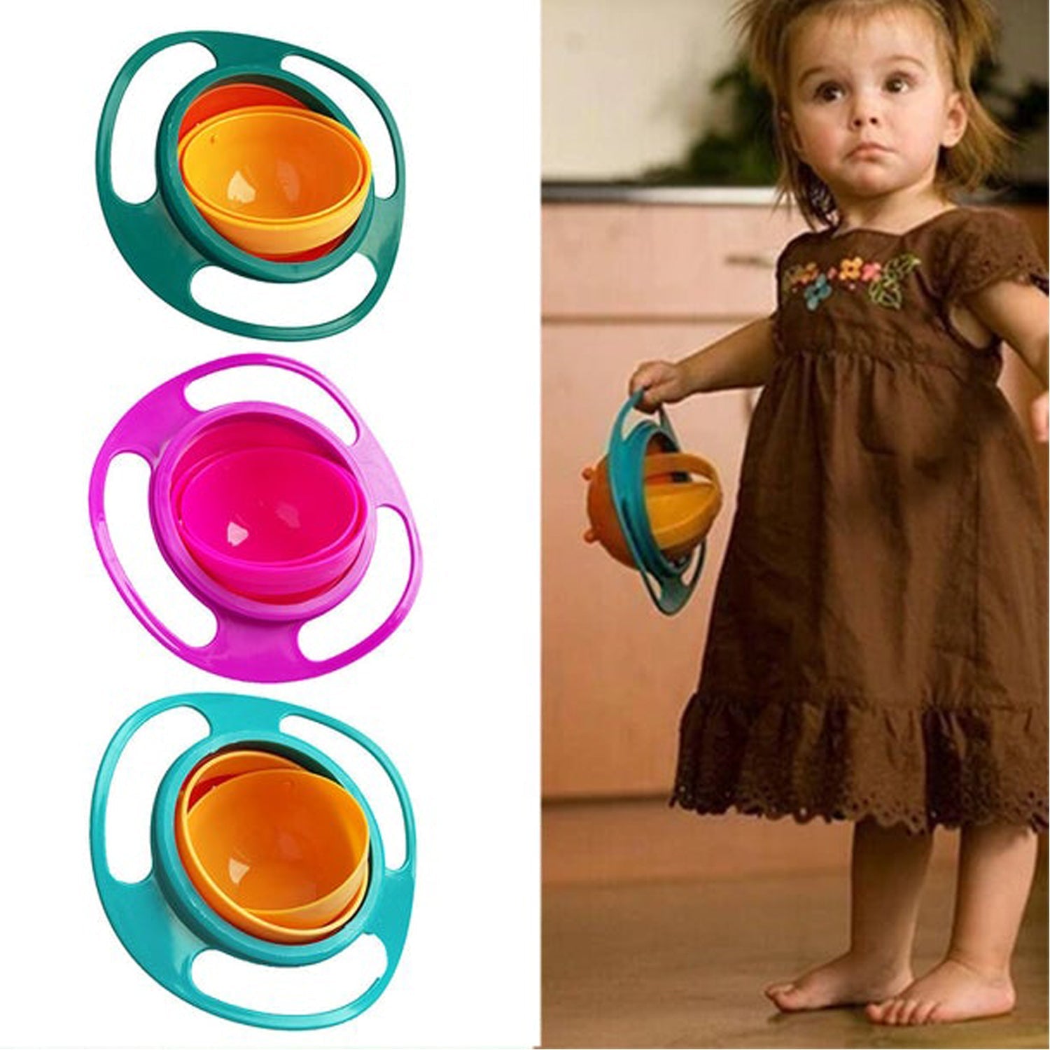 Rotating Baby Bowl used for serving food to kids and toddlers etc. - Image 8