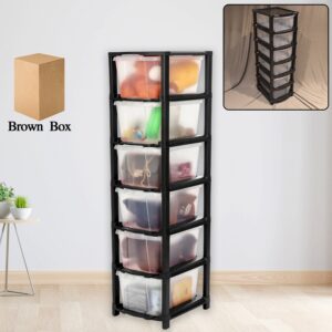 6-Layer Modular Plastic Drawer Storage Cabinet