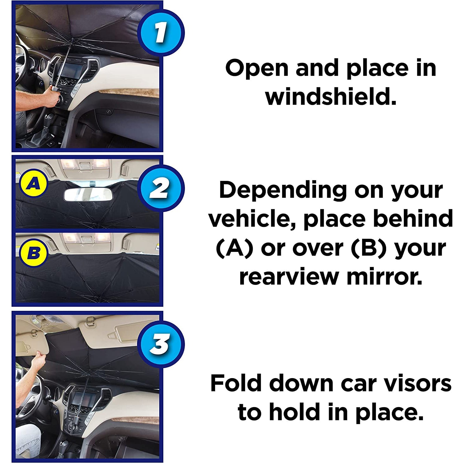 Foldable Car Windshield Sunshade for Heat Protection - Image 10