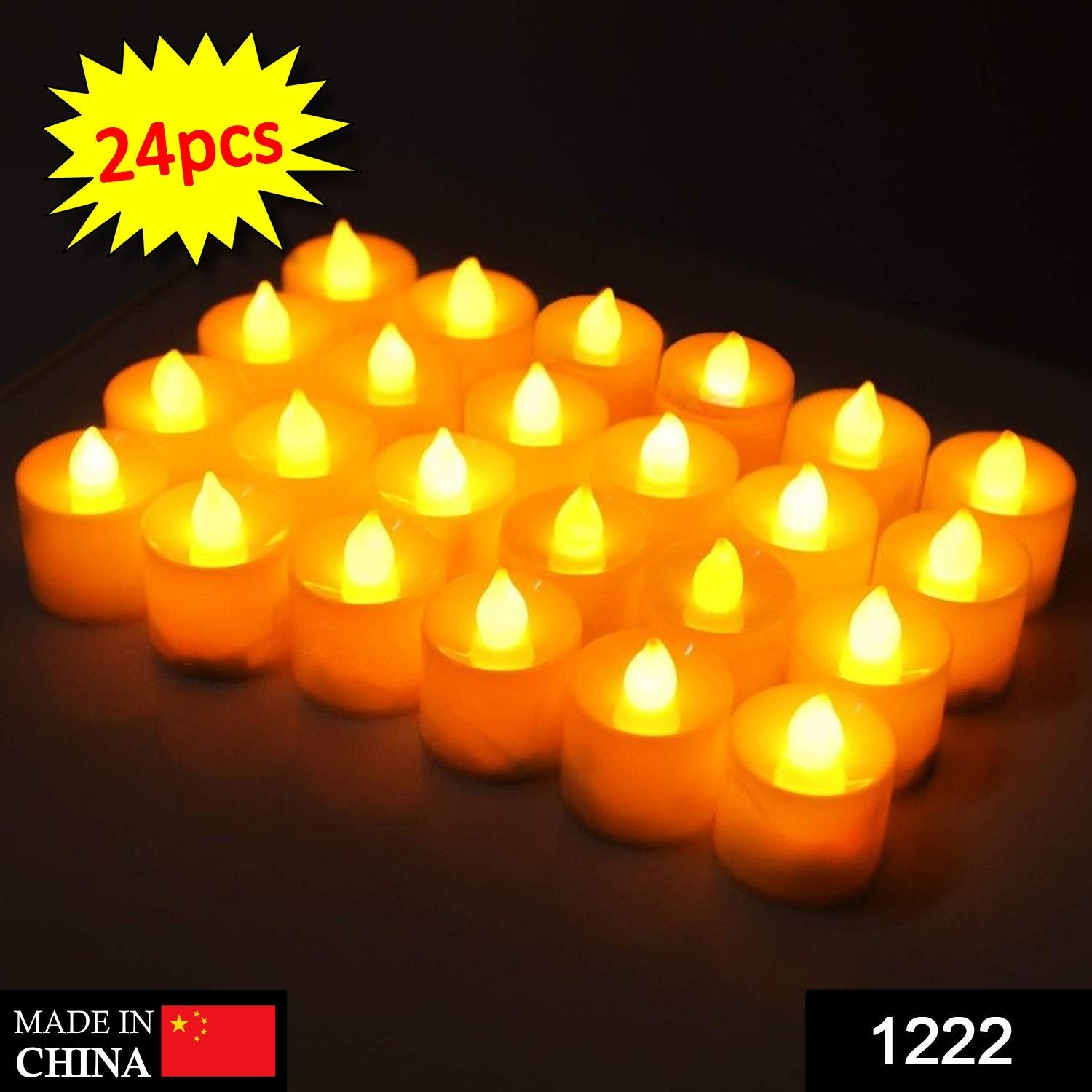 Festival Decorative - LED Tealight Candles, Diwali (White, 24 Pcs) - Image 2
