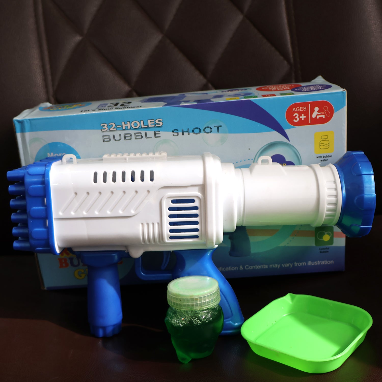 32 Holes Big Powerful Machine Bubble Gun Toys (1 Set) - Image 12