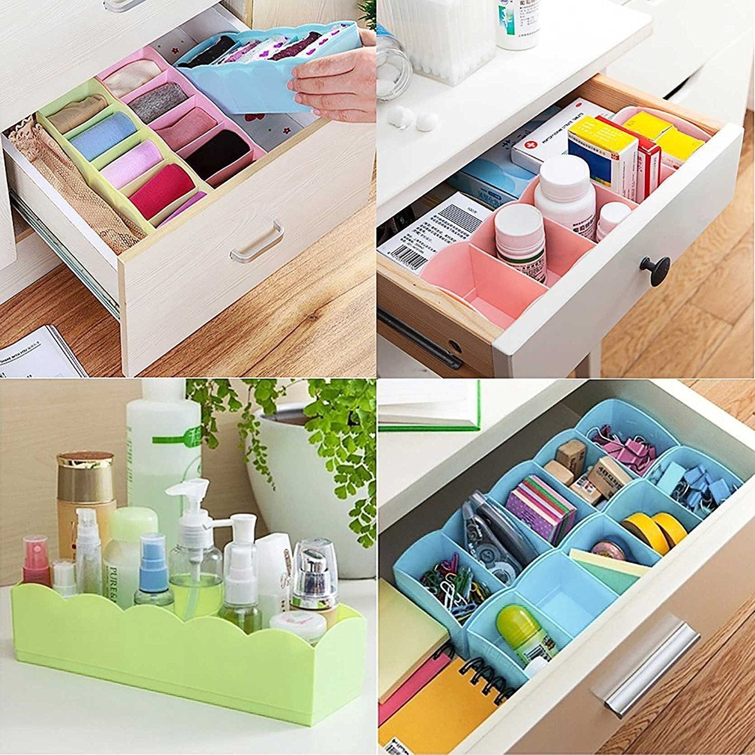 Dividers Tray Organizer Clear Plastic Bead Storage Tray (Multicolour) - Image 12