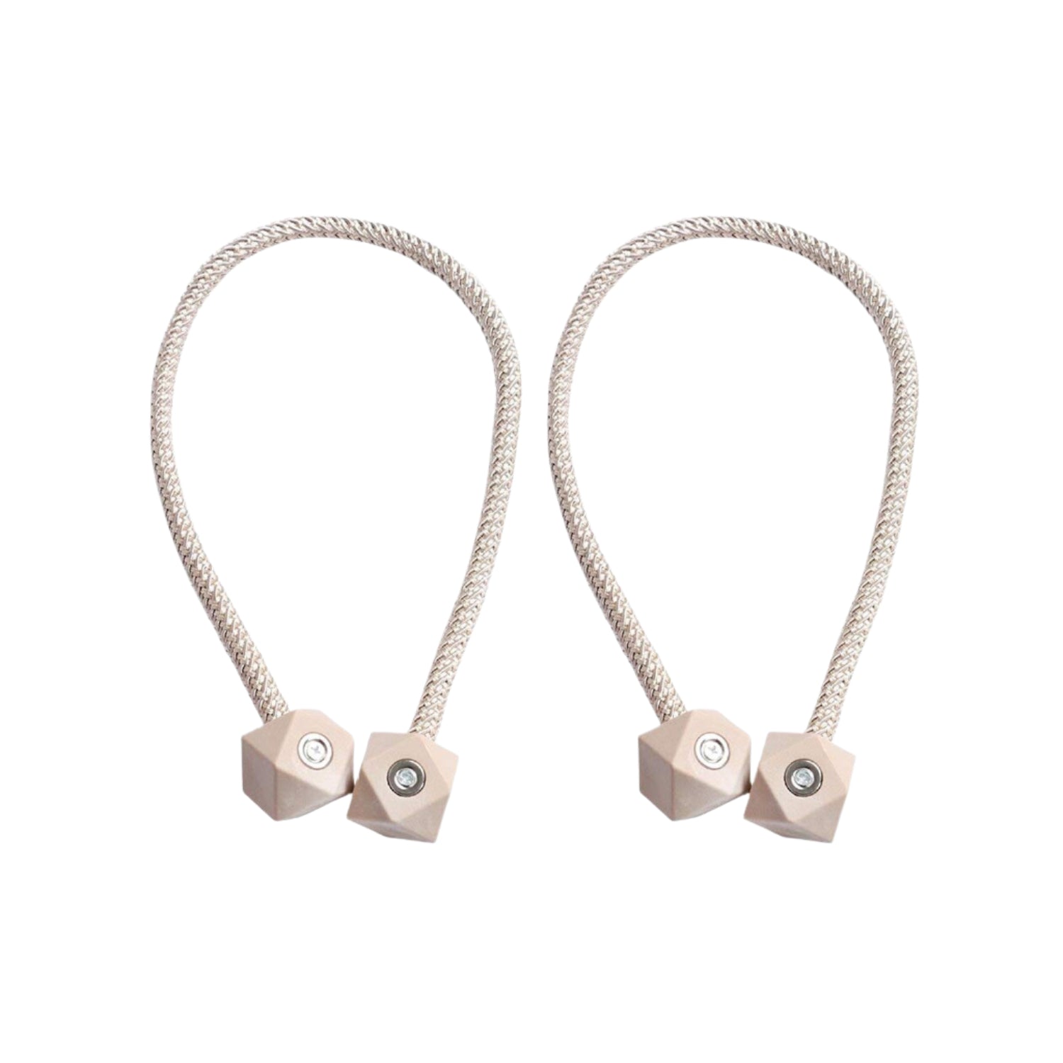 Non-Magnetic Curtain Tiebacks: Decorative Pearl Design (2 Pc, (Without Magnet Buckle) - Image 5
