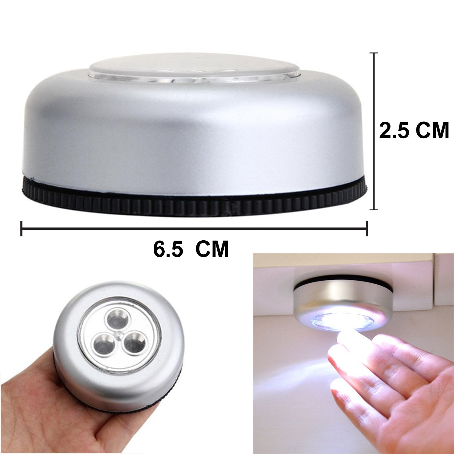 3 Led Cordless Stick Tap Wardrobe Touch Light Lamp - Image 6