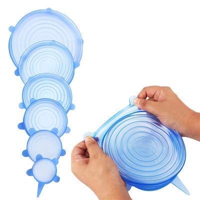 Silicone Stretch Lids Reuseable Microwave Safe Flexible Covers (Set of 6) (Loose Pack) - Image 2