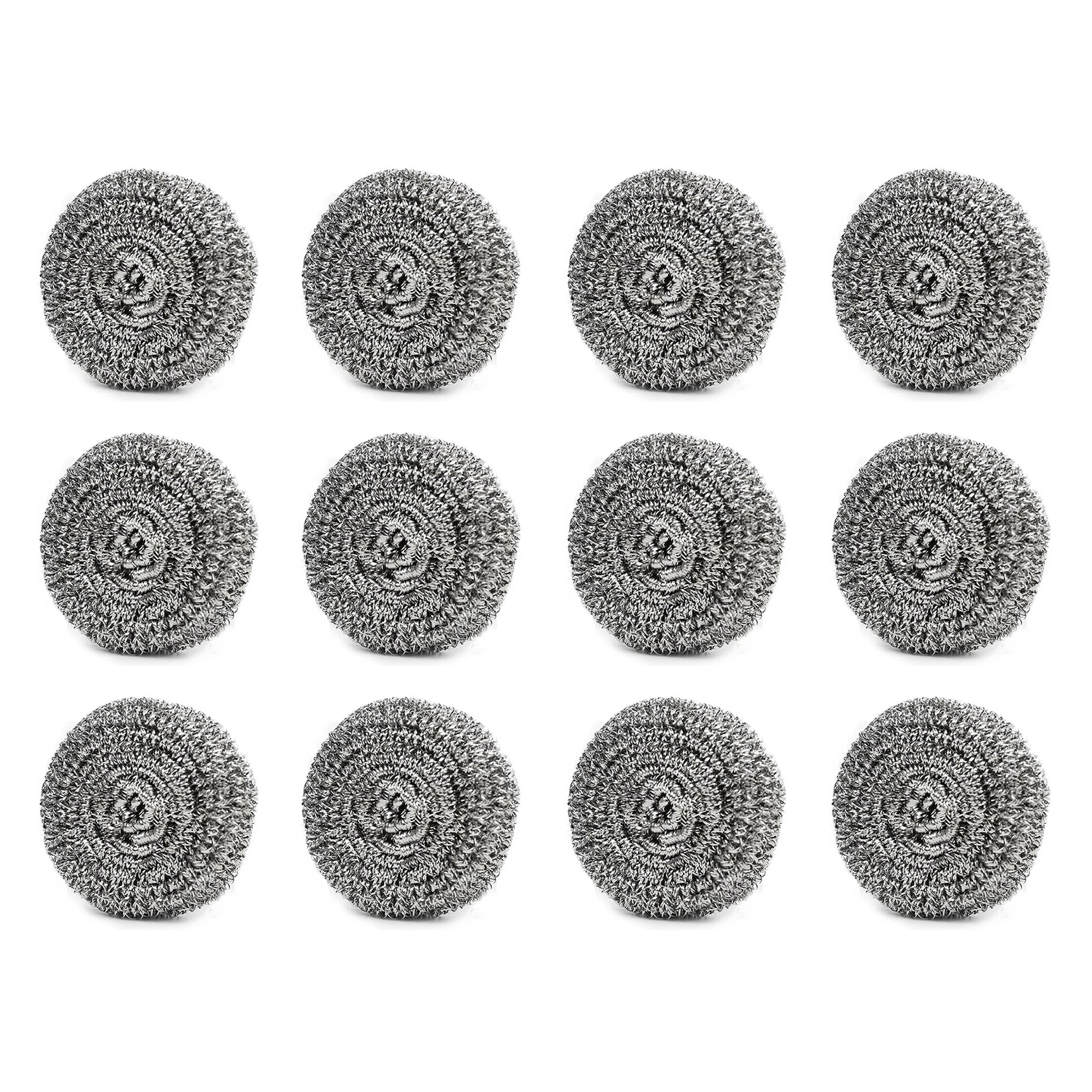 Round Shape Stainless Steel Ball Scrubber (Pack of 12) - Image 5