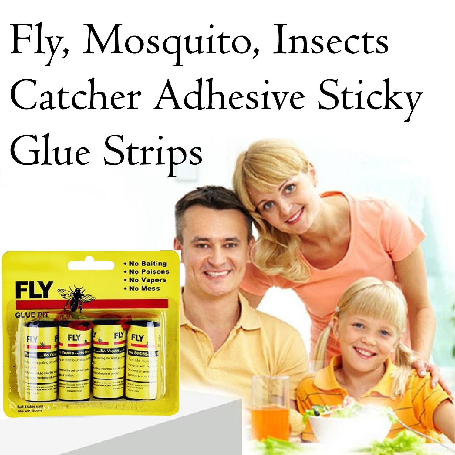Fly, Mosquito & Insect Catcher Adhesive Sticky Glue Strips - Image 3