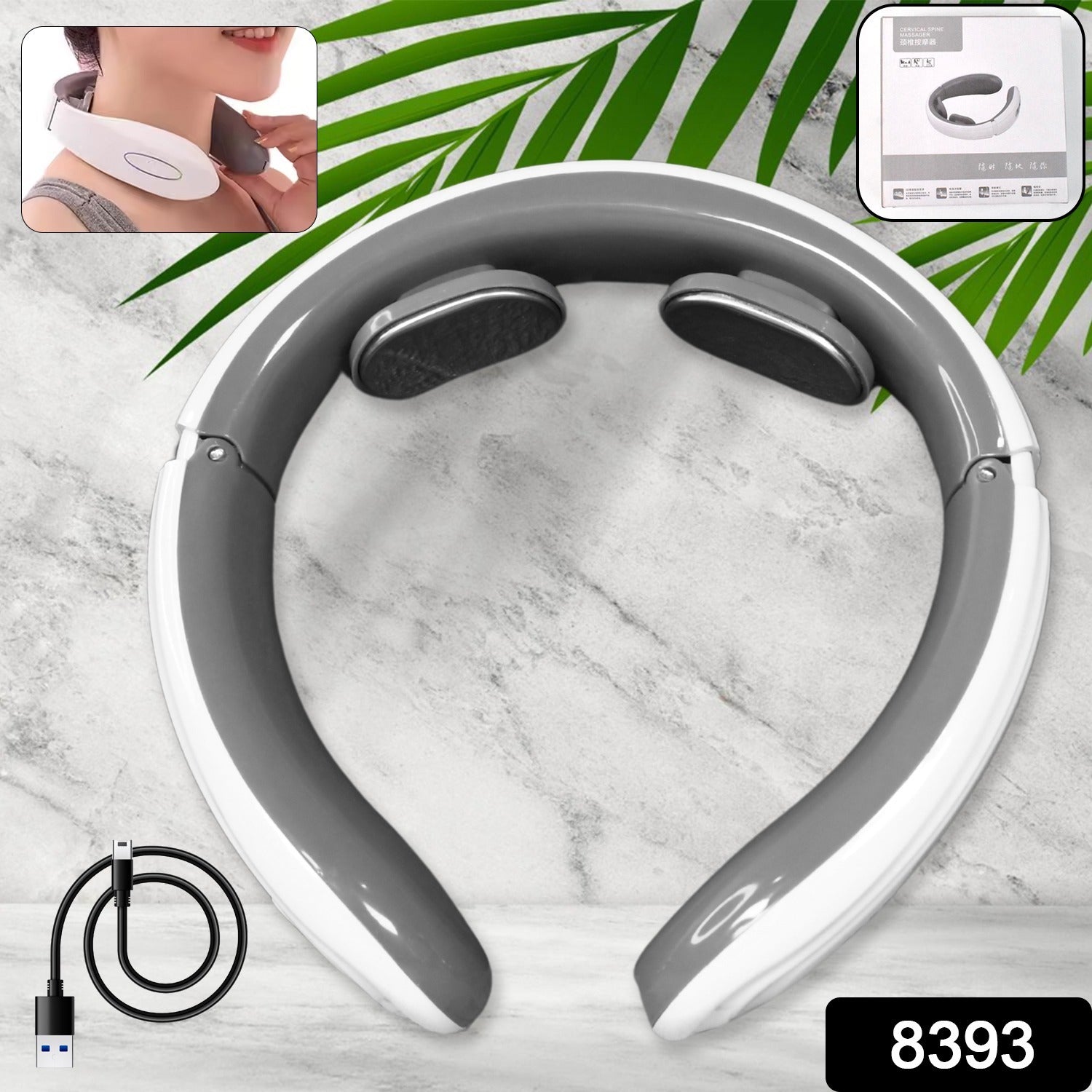 2 Heads Smart Electric Neck and Back Pulse Massager (1 Pc / Mix Design) - Image 2