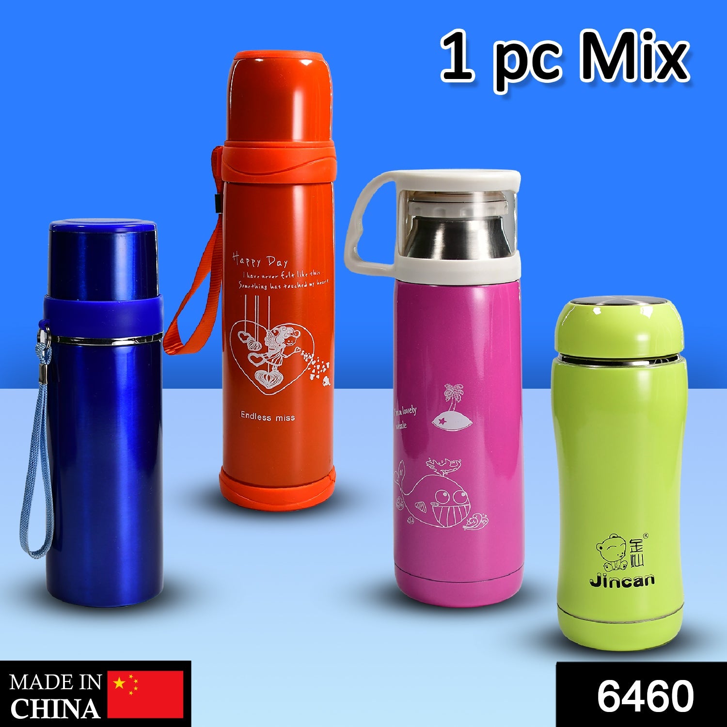 Stainless Steel Mix Bottle for Water & Beverages (1 Pc) - Image 2