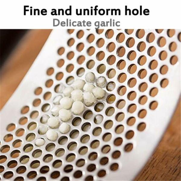 Stainless Steel Garlic Presser / Crusher (Multicolor) - Image 5