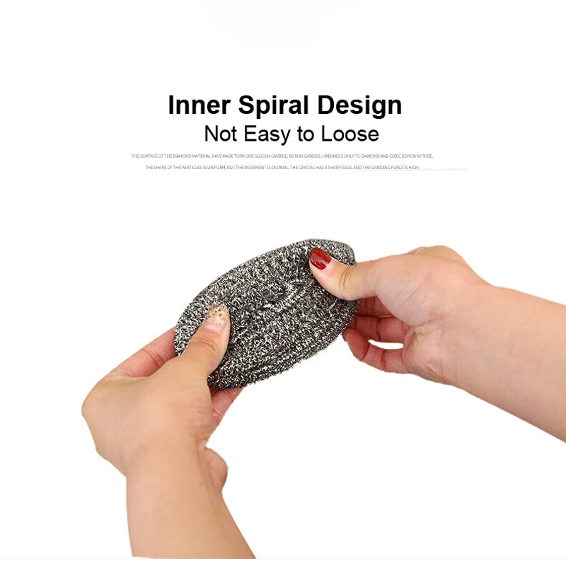 Round Shape Stainless Steel Ball Scrubber (Pack of 12) - Image 7